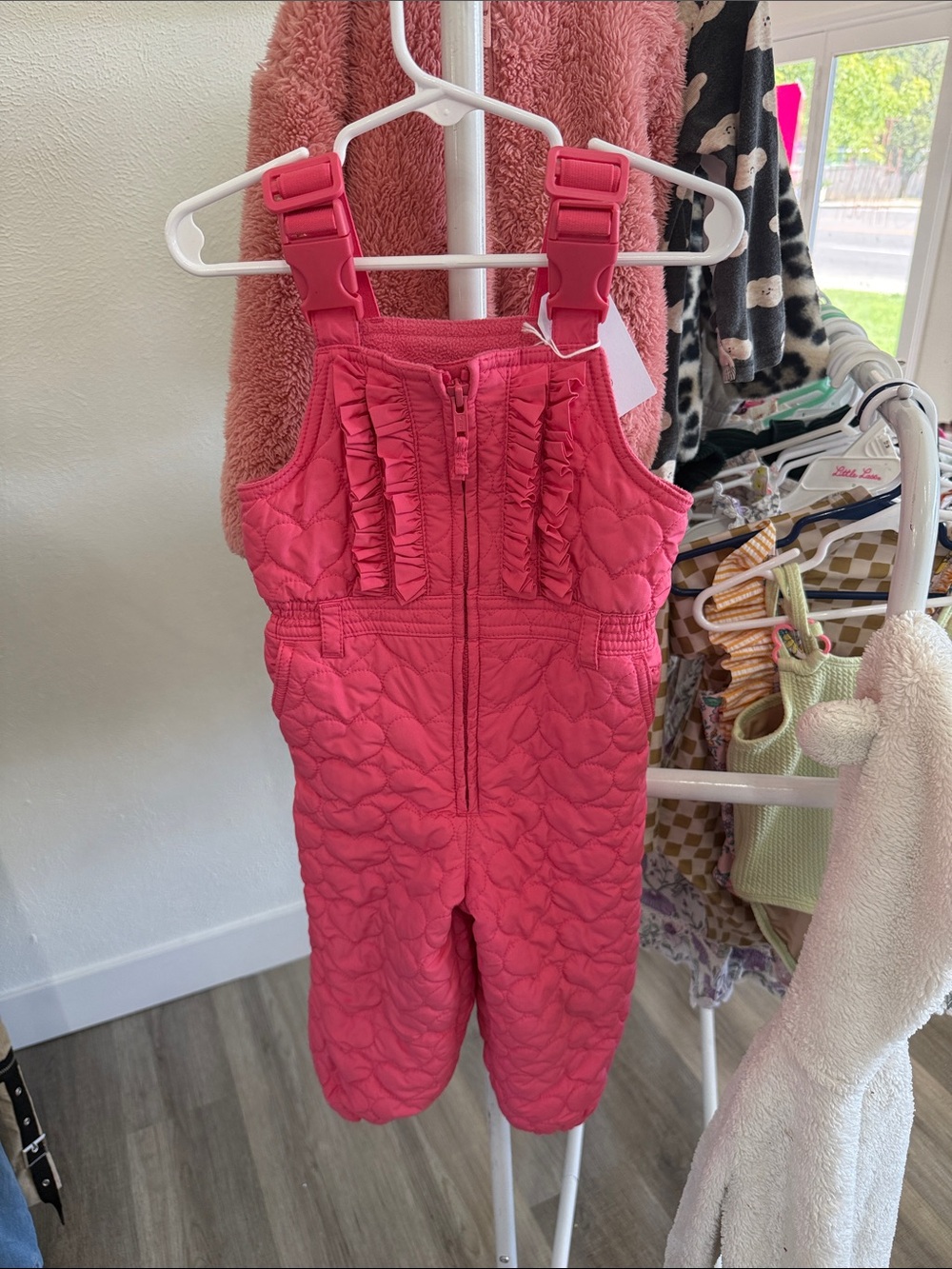 GAP Pink Quilted Kids Snow Bib